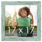 Square Shabby Chic Green Picture Frame - UV Acrylic, Foam Board Backing, Hanging Hardware
